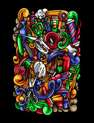 BARBER DOODLE ILLUSTRATION