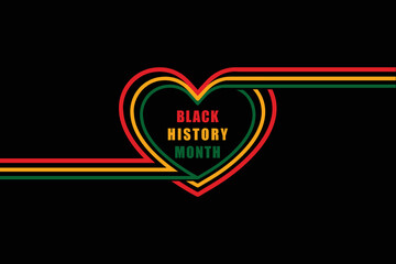 Black History Month background. Vector illustration of design template for national holiday. Annual celebration in february in USA and Canada, october in UK vector illustration