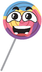 Lollipop candy with facial expression