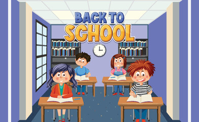 Back to school with student kids