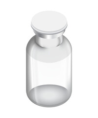 Bottle of vaccine is png vector file for decorate