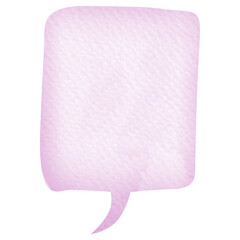 PNG. Purple Speech bubble watercolor.