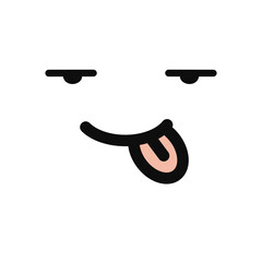 Doodle cute emotion face PNG.