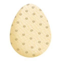 PNG. Yellow Easter egg watercolor