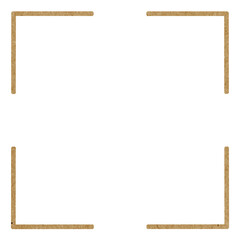 PNG. Brown square frame element.