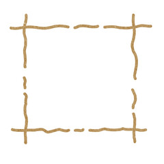 PNG. Brown square frame element.