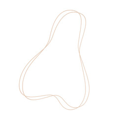 PNG. Abstract blob line art.