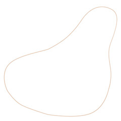 PNG. Abstract blob line art.