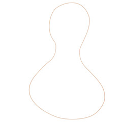 PNG. Abstract blob line art.