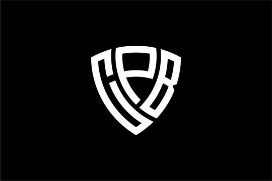 CPB creative letter shield logo design vector icon illustration