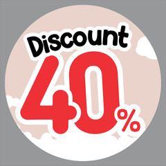 Discount Banner 10 20 30 40 50 60 70 80 90 percent