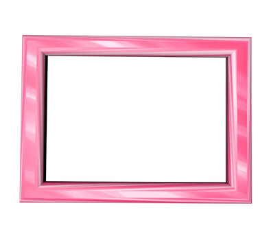 Pink Picture Frame 3D METAL PLASTIC 