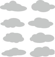 cloud set pack simple vector image