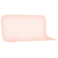 PNG. Orange Speech bubble watercolor.