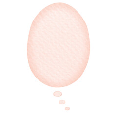 PNG. Orange Speech bubble watercolor.