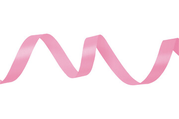 Obraz na płótnie Canvas Pink Ribbon line art PNG.