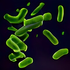 Scientific image of bacteria Citrobacter. 3D illustration.
