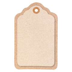 PNG.  Tag brown paper cut.