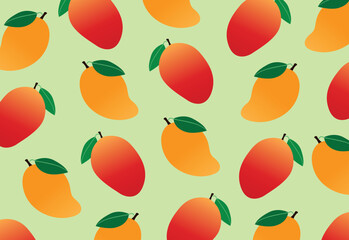 Fruits pattern with mango