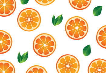 Fruits pattern with orange