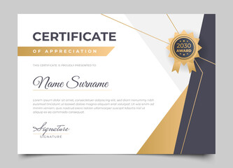 modern elegant certificate design template. vector illustrations
