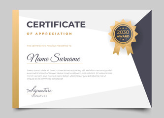 modern elegant certificate design template. vector illustrations