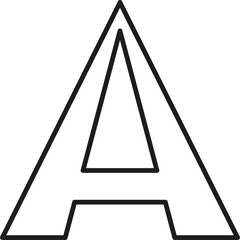 Letter A logo design outline style