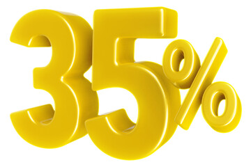 Obraz premium Sale 35 percent off number gold 3d