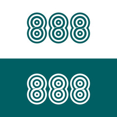 888 vector logo design.