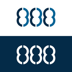 888 vector logo design.