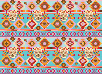  seamless tribal navajo brick pattern, indian style