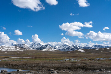 Landscape of mountains in Kyrgyzstan