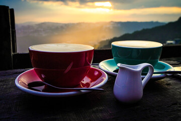 cup of coffee on the terrace