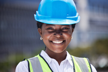 Face of logistics worker, construction builder and employee working on site for home renovation,...