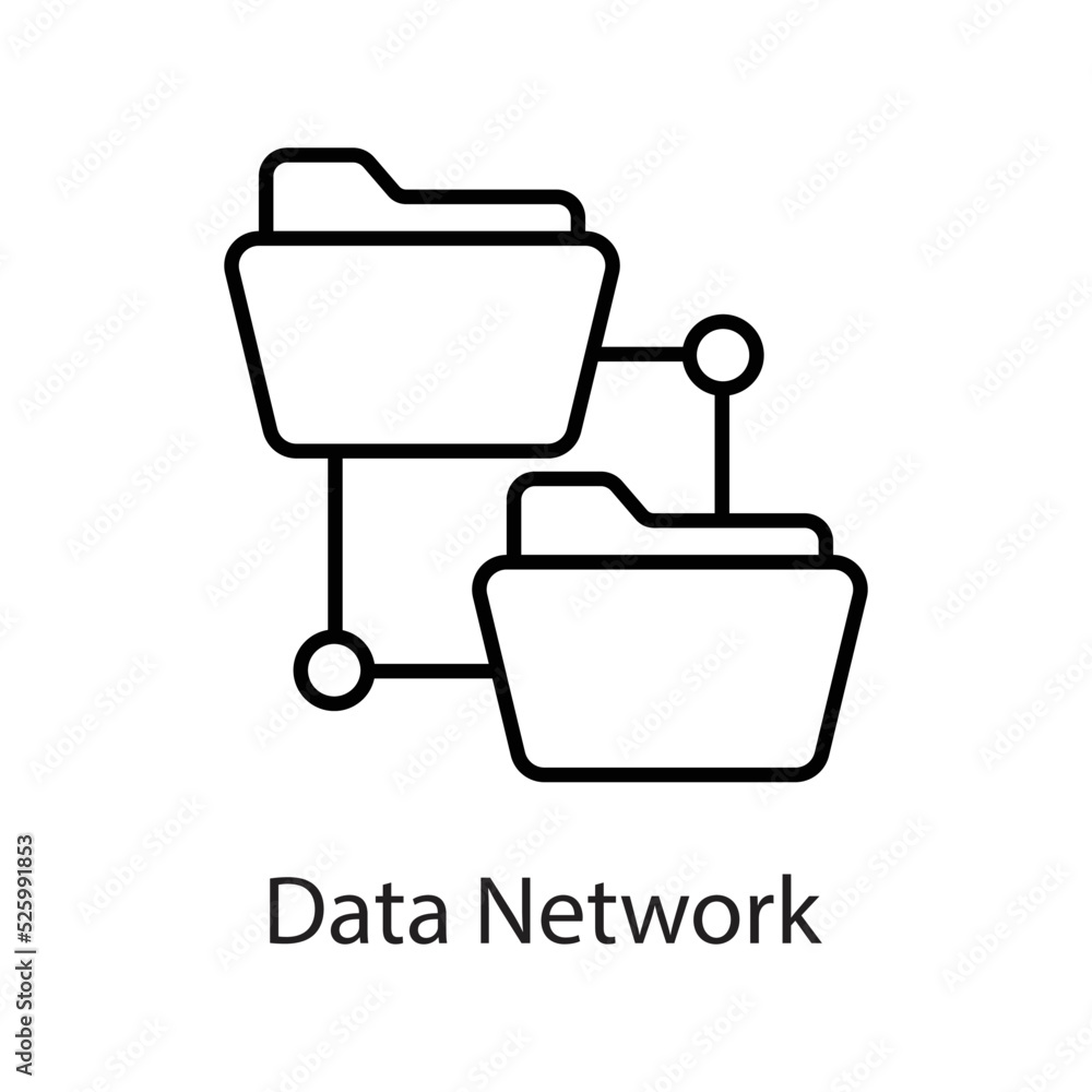 Poster data network vector outline icon design illustration on white background. eps 10 file