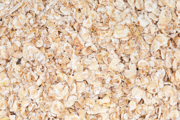 Background of the raw rolled oats clowe-up