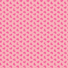 Heart pink seamless pattern for wrapping paper, romantic pattern for decoration