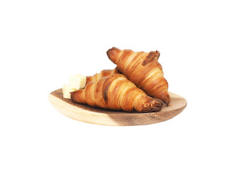 croissants isolated on white