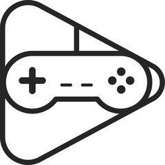Game controller icon. Simple gamepad, joystick for gaming symbol.