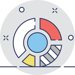 Donut Chart Vector Icon