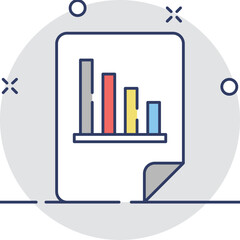 Graph Report Vector Icon