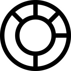 Obraz premium Donut Chart Vector Icon