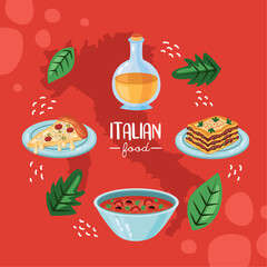 italian food lettering card