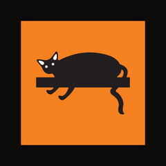 Cat animal logo design 