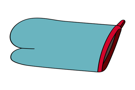 recommend clip art: Potholder glove for hot food vector illustration.