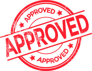 Approved red rubber stamp.