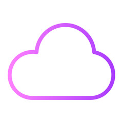 cloud storage gradient icon