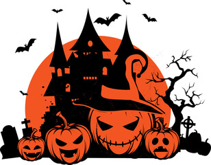 Halloween background, Pumpkins for Halloween.