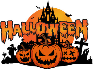 Halloween background, Pumpkins for Halloween.
