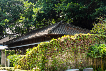 Building view of the Taichung Literature Pavilion in Taiwan. The museum buildings were originally...